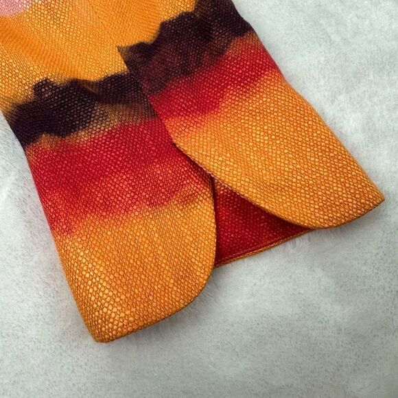 Dana Buchman women’s orange pink red and black wide stripes blazer size 10P - Picture 6 of 12